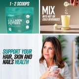 PhiNaturals Collagen Peptides 454g - Bone & Joint Support | Soutien Articulations -collagen peptides; grass fed collagen; hydrolyzed collagen powder; bovine collagen supplement; joint support powder; poudre de collagene hydrolyse; peptides de collagene; proteine collagene; collagen powder; collagen supplement; collagen powder for women; collagen peptides powder